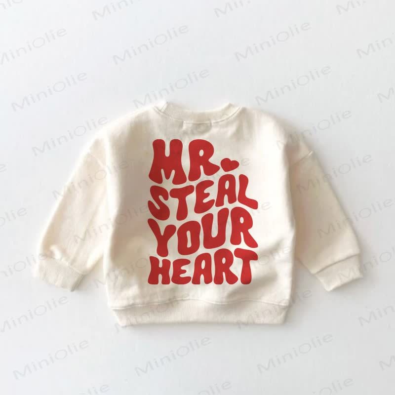 MR. STEAL YOUR HEART Baby Toddler Cream Sweatshirt - image 3