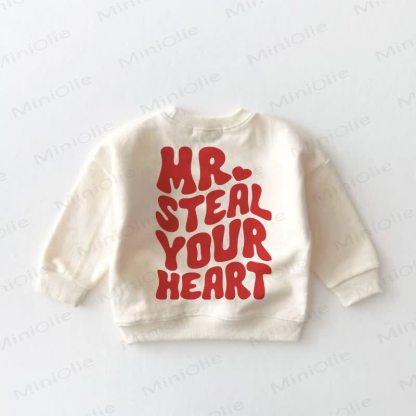 MR. STEAL YOUR HEART Baby Toddler Cream Sweatshirt - image 3