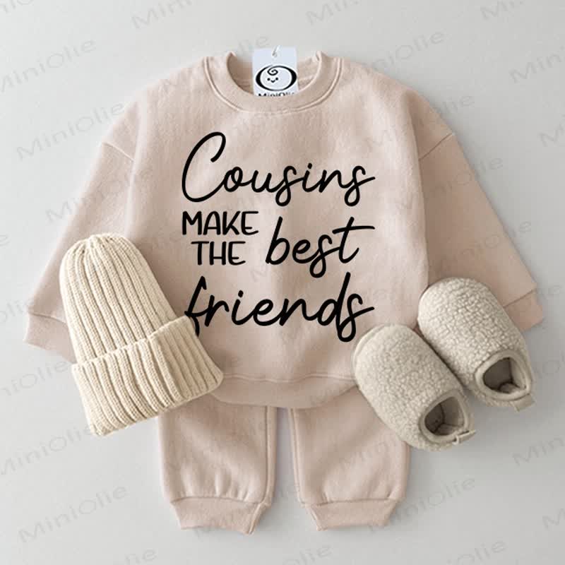 COUSINS MAKE THE BEST FRIENDS Baby 2-piece Beige Set - Beige - 2-3T - image 1