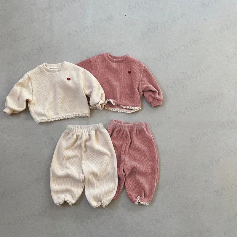 Baby Toddler Heart Flower 2-piece Set - image 1