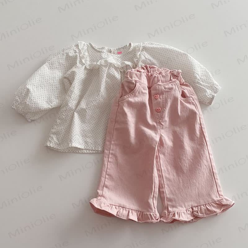 Baby Toddler Girl Heart Solid Color Pants - image 5