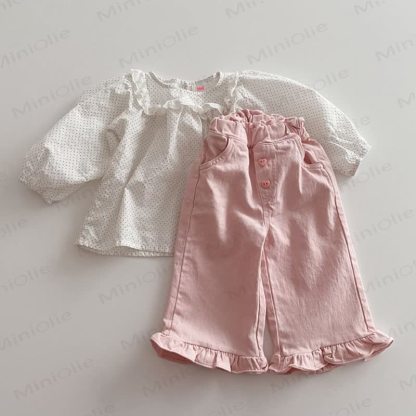 Baby Toddler Girl Heart Solid Color Pants - image 5