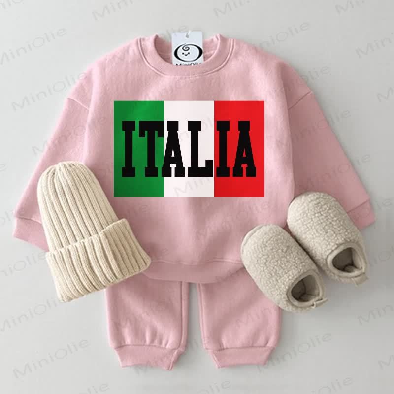 ITALIA Baby Sweatshirt 2-piece Pink Set - Pink - 2-3T - image 1