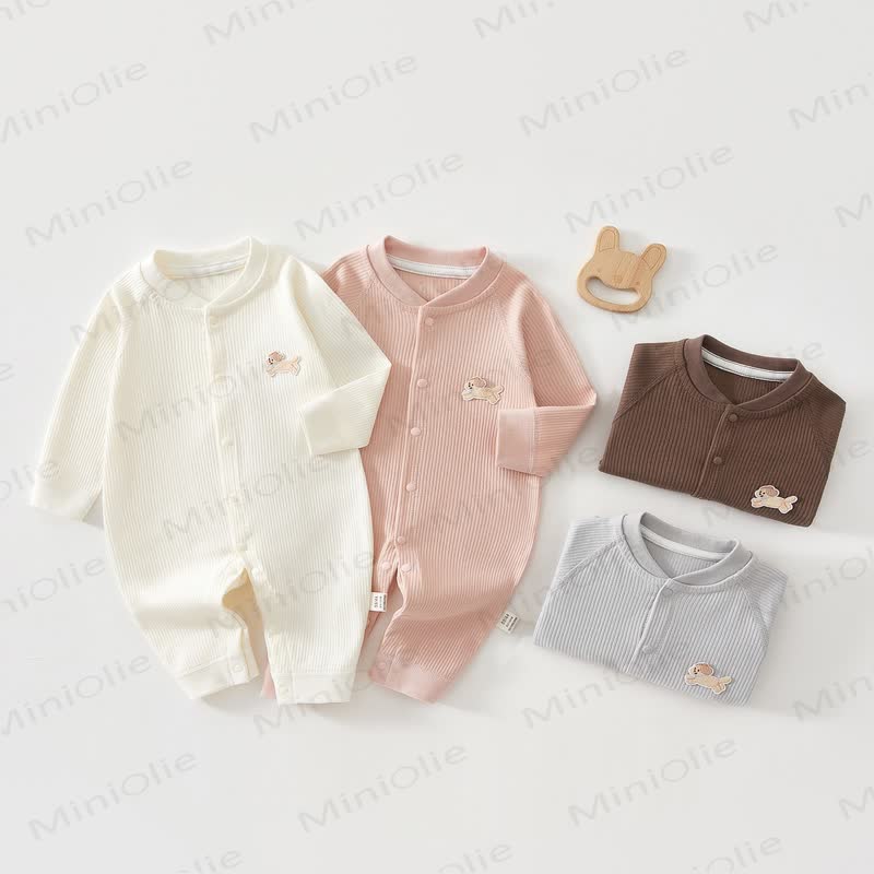  Baby Cartoon Bell Puppy Pajamas Romper - image 1