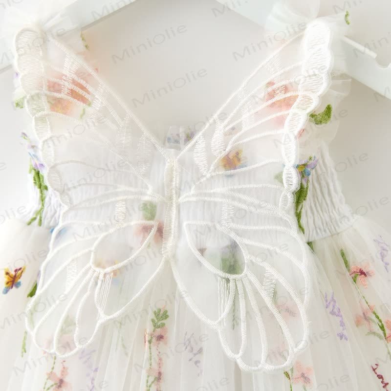 Baby Toddler Girl Butterfly Flower Mesh Dress - image 11