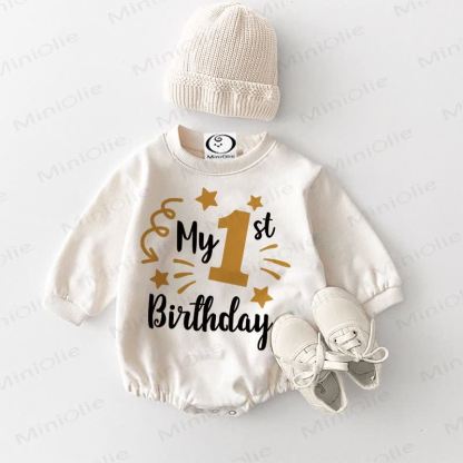 MY 1ST BIRTHDAY Baby White Bodysuit - White - 18-24M - image 1