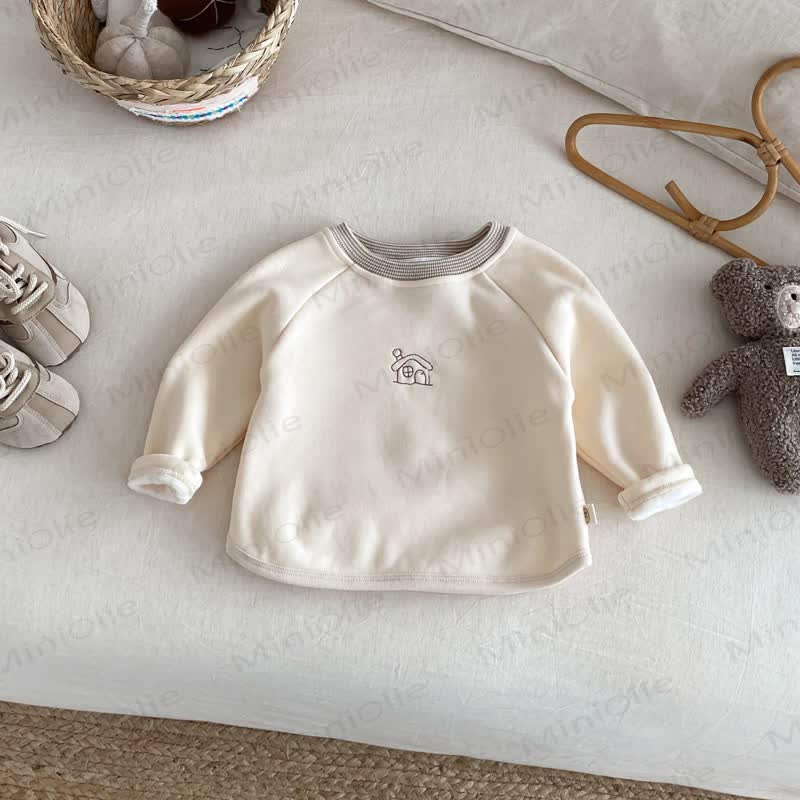 Baby Toddler Boys Embroidered Little House T-shirt - Beige - 5-7T - image 4