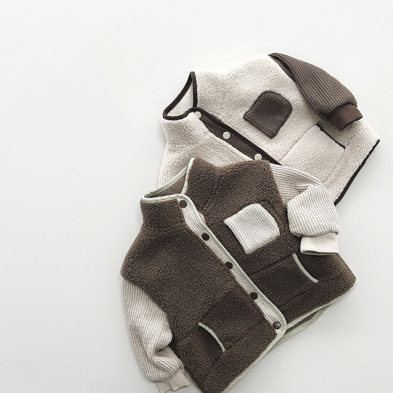Baby Toddler Crew Neck Color Block Outerwear - image 1