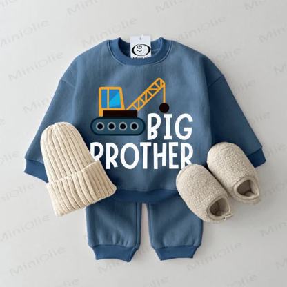 BIG/LITTLE BROTHER Baby Sweatsuit 2-piece Set - Blue - 2-3T - image 1