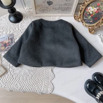 Toddler Girl Bow Plaid Sleeveless Dress & Grey Outerwear - image 6