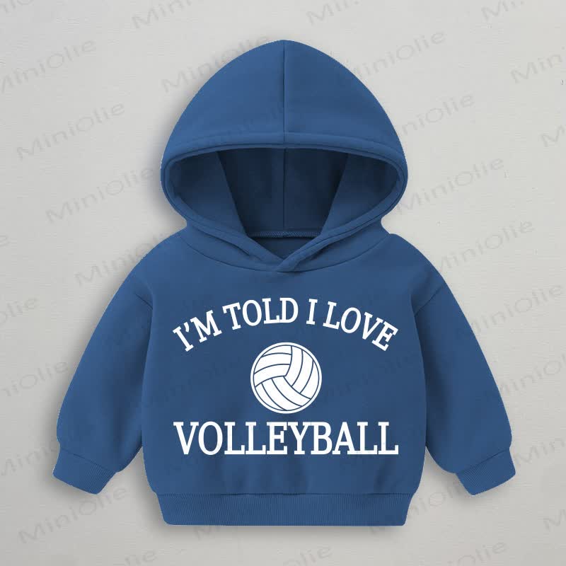 I'M TOLD I LOVE VOLLEYBALL Baby Blue Sweatshirt - Blue - 3-5T - image 1
