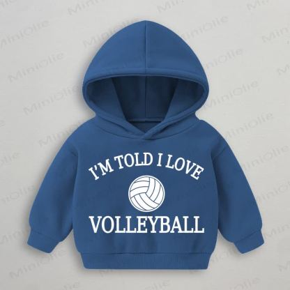 I'M TOLD I LOVE VOLLEYBALL Baby Blue Sweatshirt - Blue - 3-5T - image 1