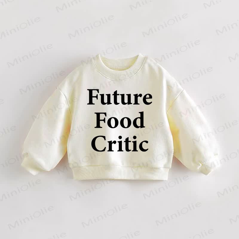 FUTURE FOOD CRITIC Baby Toddler Floral Cream Sweatshirt - Cream - 3-5T - image 1
