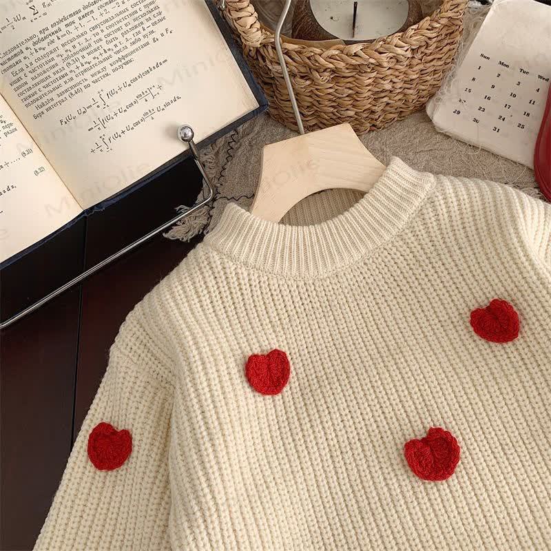 Kid Girls' Heart Knit Sweater - image 3