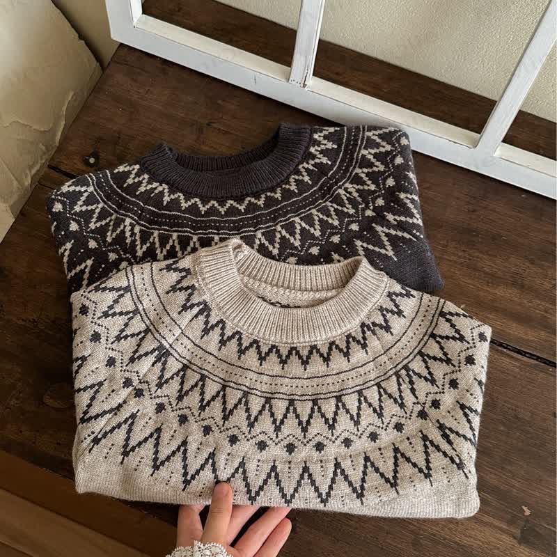 Toddler Crew Neck Knit Sweater - image 2