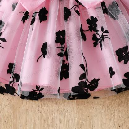 Baby Girl Bow Flower Mesh Dress - image 6