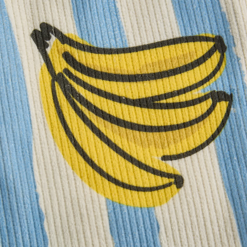 Baby Toddler Blue Bananas Striped Pants - image 4
