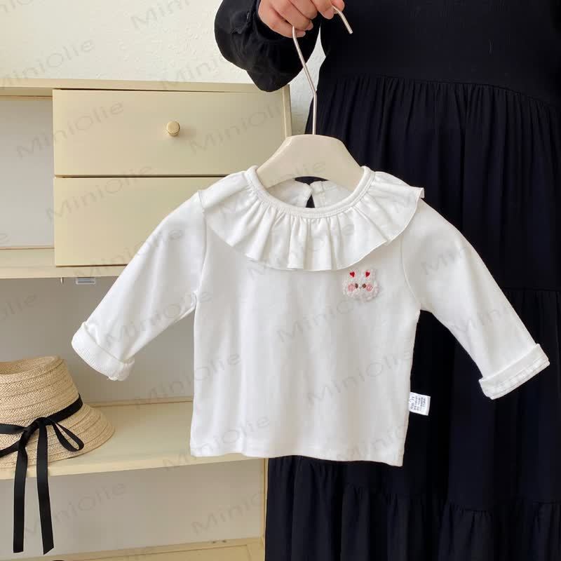 Baby Apple Dog Denim Overalls & White Top - image 6