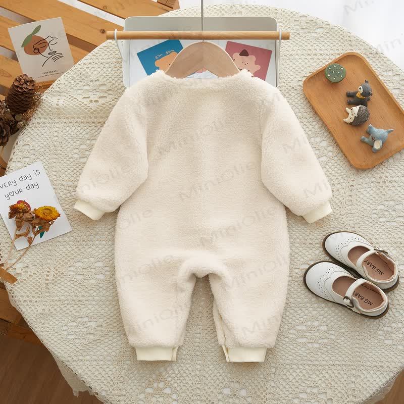 Baby Girl Fleece Bow Romper - image 2