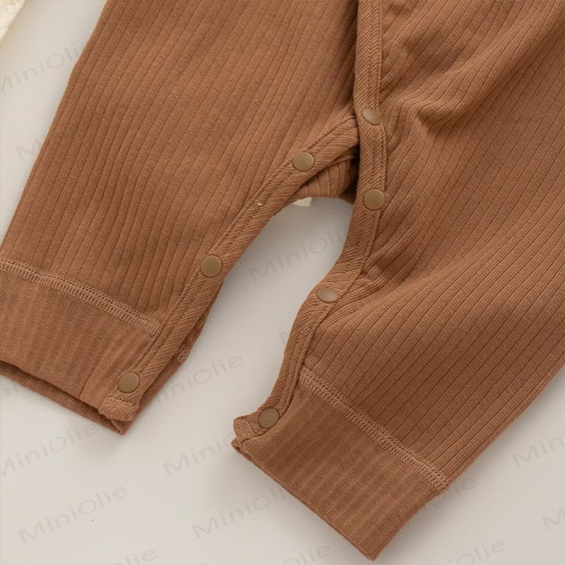 Baby Bear Patch Pajamas Romper - image 4