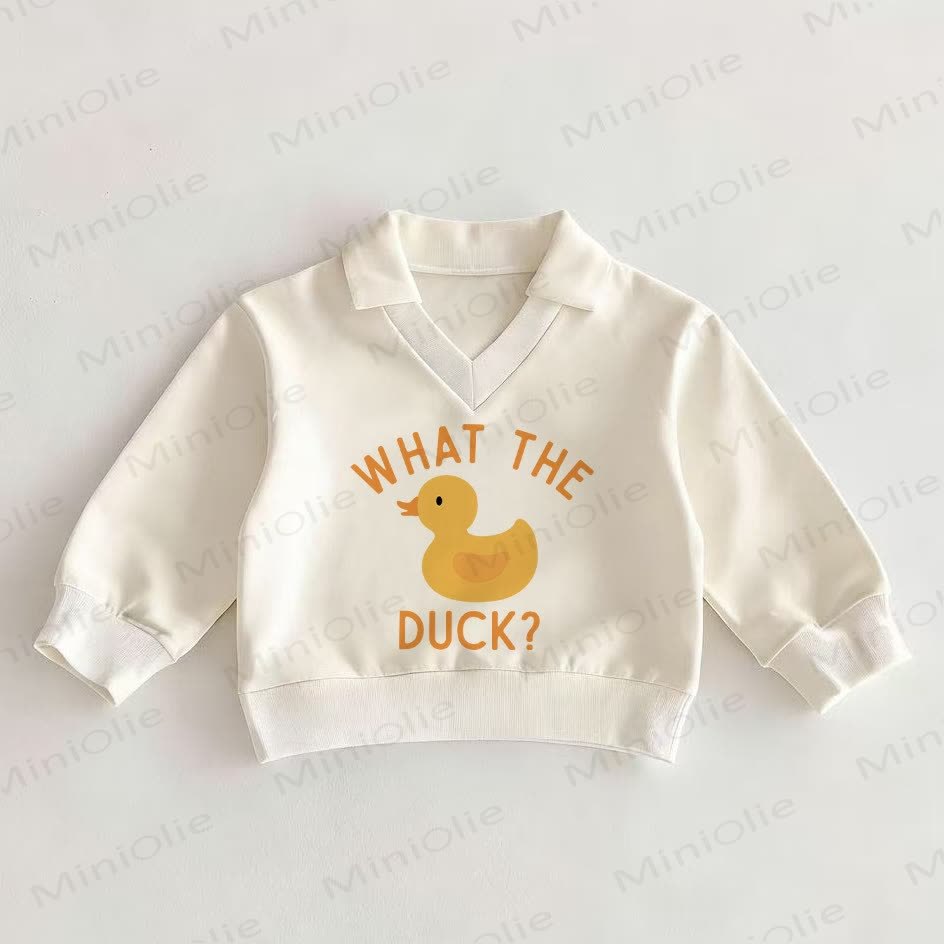 WHAT THE DUCK? Baby White Polo Top - White - 2-3T - image 1
