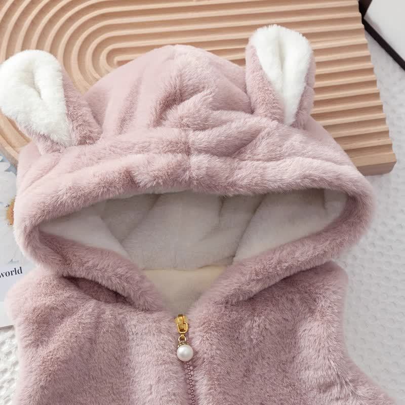 Baby Toddler Fleece Hooded Vest Outerwear - image 3