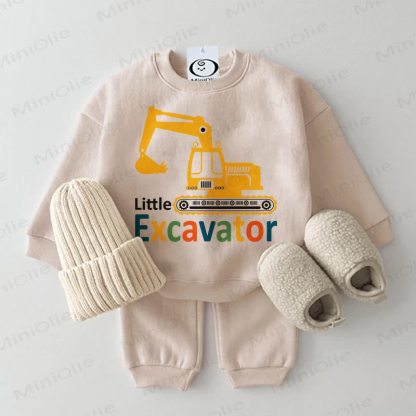 LITTLE EXCAVATOR Baby 2-piece Beige Set - Beige - 2-3T - image 1