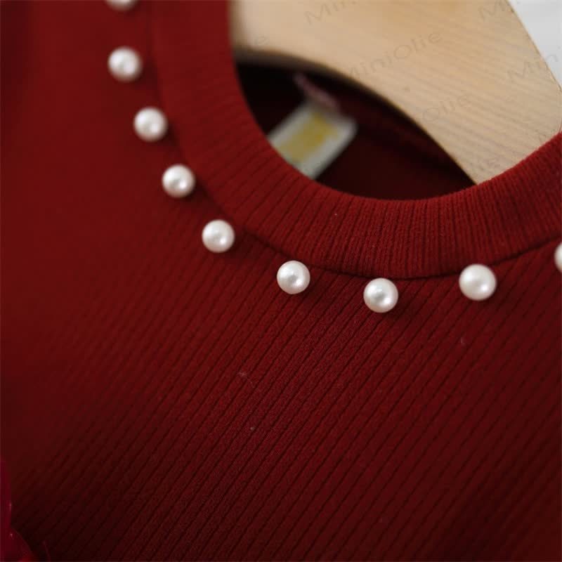 Baby Girl Bow Beading Mesh Dress - image 5