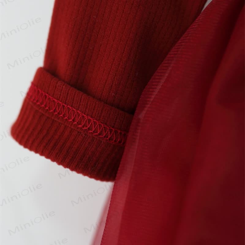 Baby Girl Bow Beading Mesh Dress - image 4