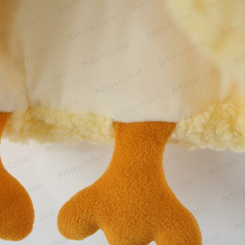 Baby Girl Yellow Duck Fleece Sleeveless Dress - image 6