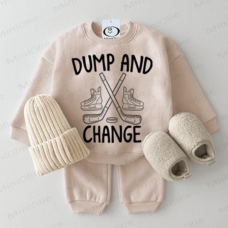 DUMP AND CHANGE Baby Hockey 2-piece Beige Set - Beige - 2-3T - image 1