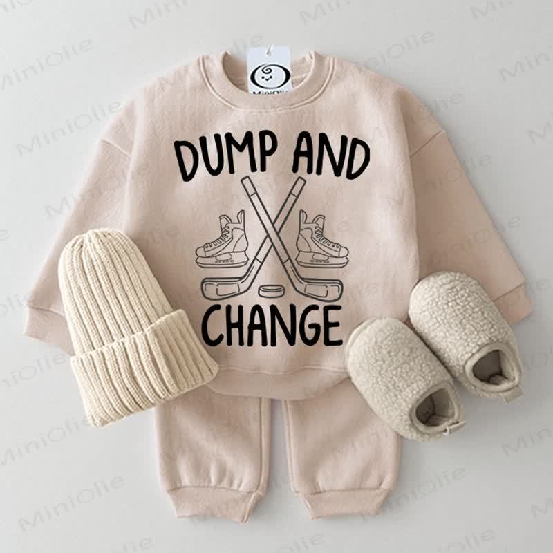 DUMP AND CHANGE Baby Hockey 2-piece Beige Set - Beige - 2-3T - image 1