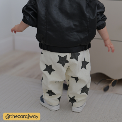 Baby Toddler Beige Star Pants - image 3
