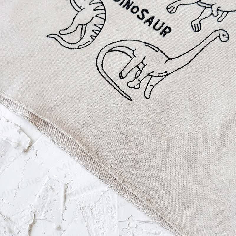 DINOSAUR Baby Boy Beige 2-piece Embroidered Set - image 9