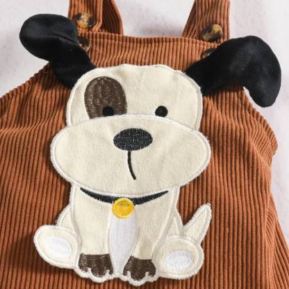 Baby Boy Animal Cord Overalls & Stripe Bodysuit With A Hat - image 7