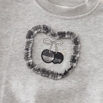 Baby Toddler Girl Love Cherry Plaid 2-piece Set - image 6