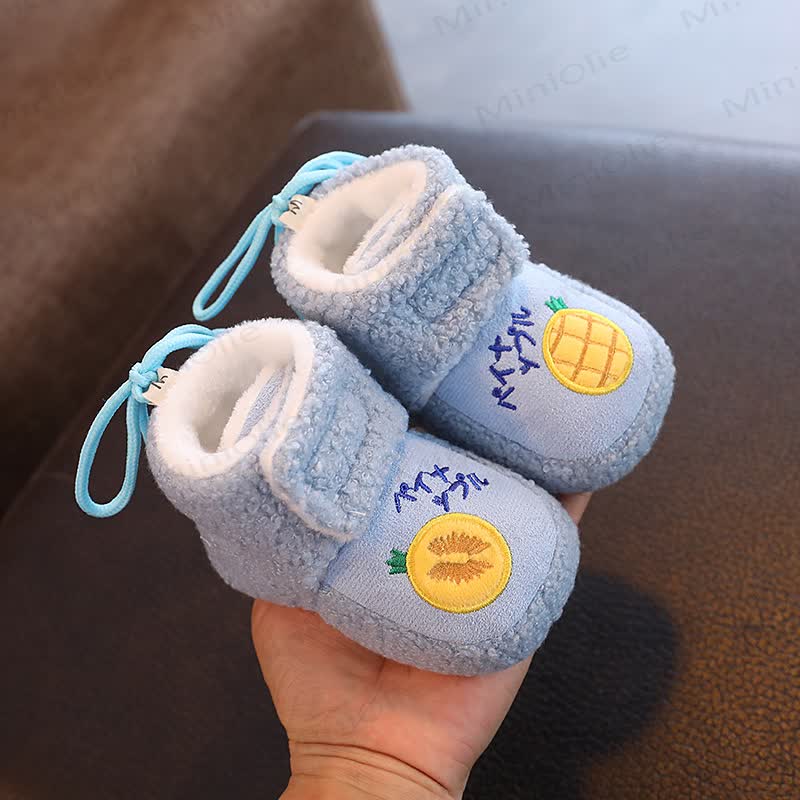 Baby Fruit Fleece Lined Booties - Blue - 9-14M - image 2