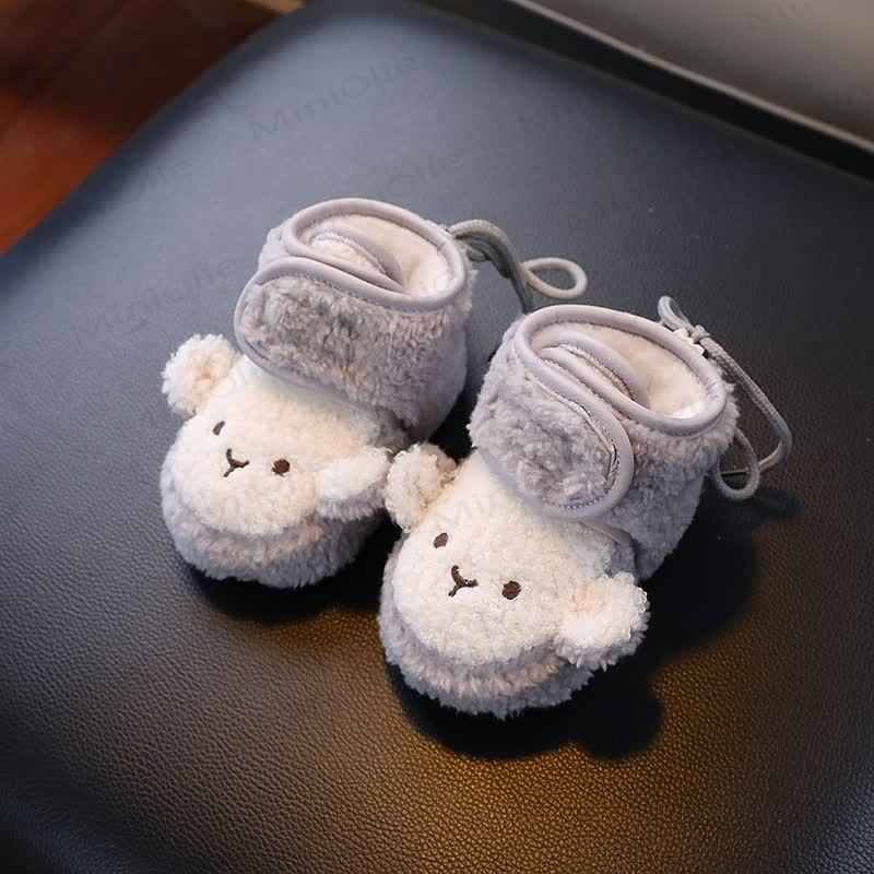 Baby Monkey Fleece Lined Booties - Grey - 10-15M - image 4