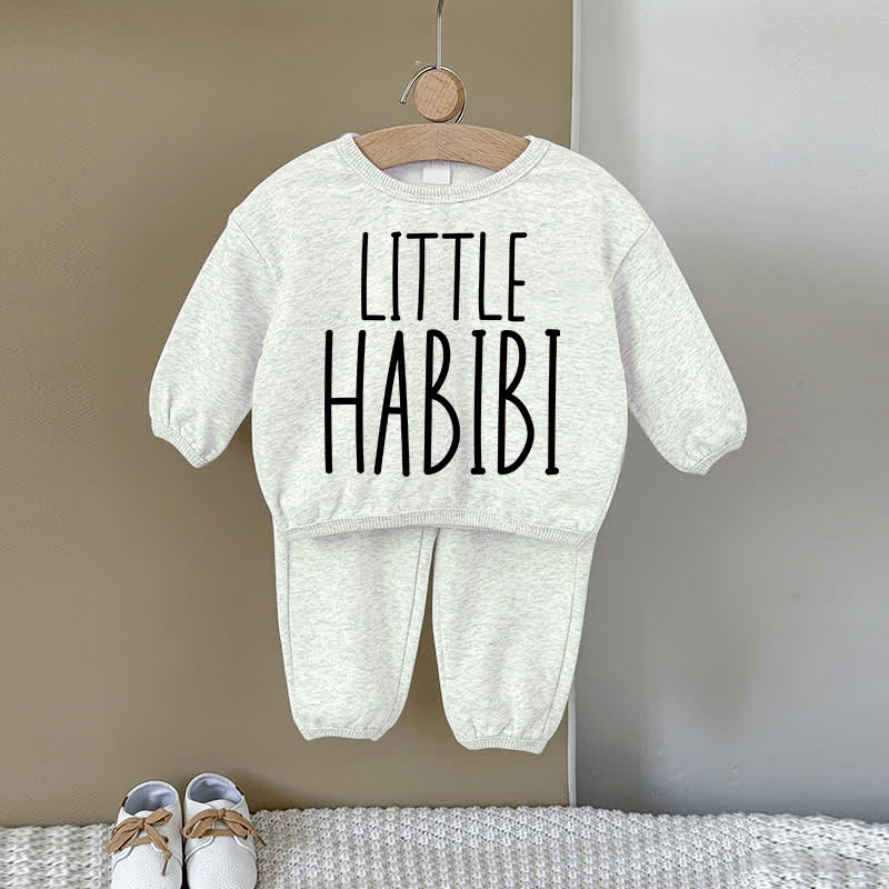 LITTLE HABIBI Baby Sweatshirt 2-piece Gray Set - Gray - 2-3T - image 1