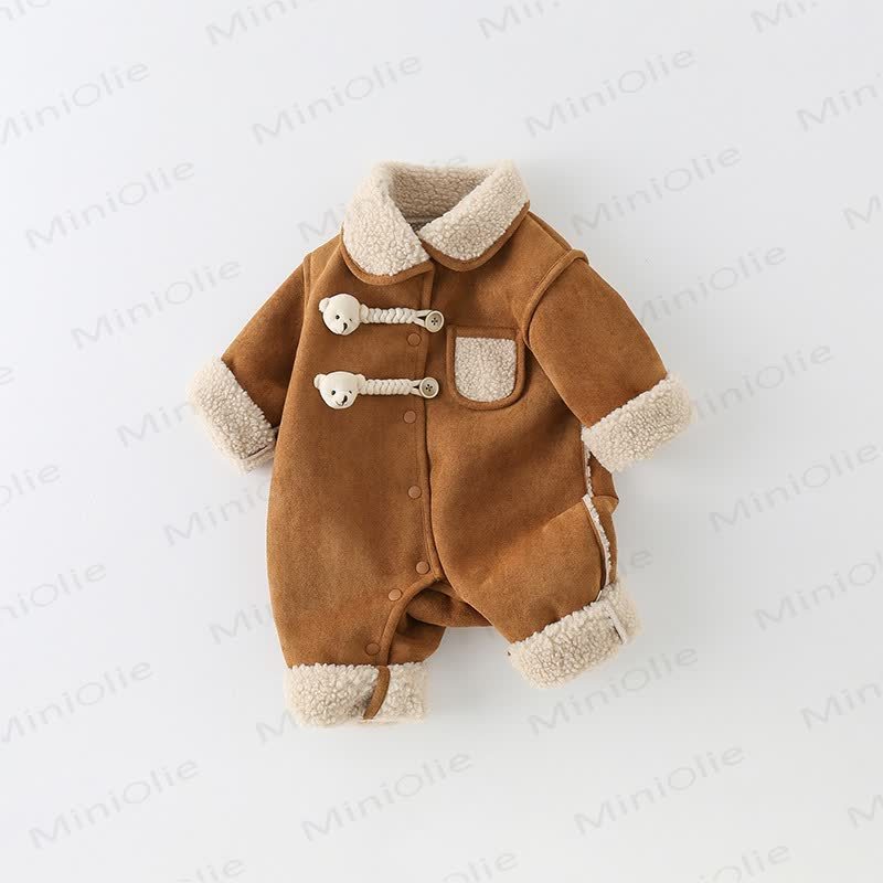Baby Fleece Cute Quilted Romper - image 3