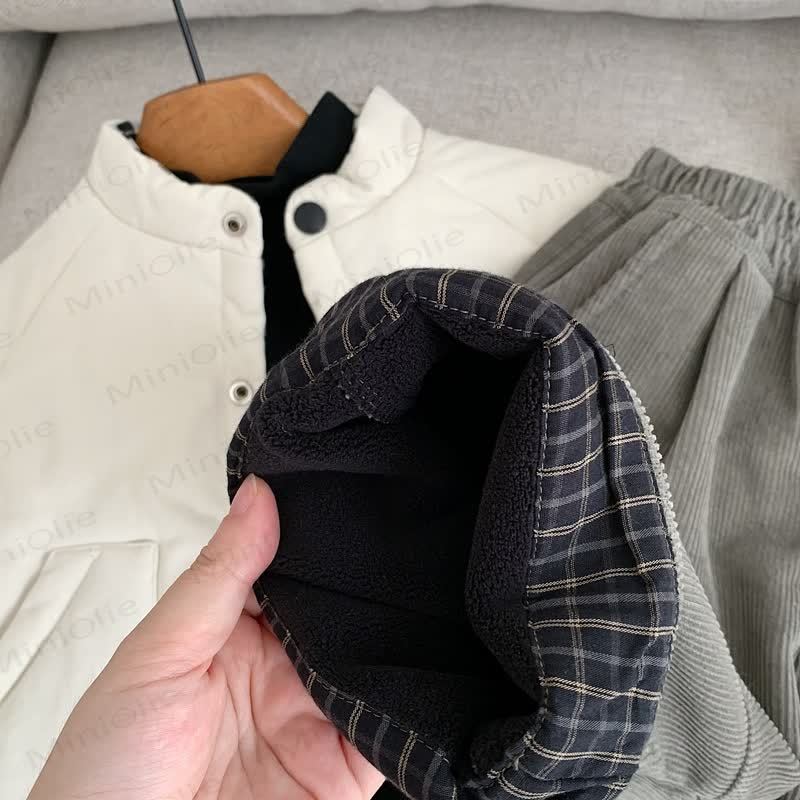 Baby Toddler Boy Cord Plaid Loose Pants - image 7