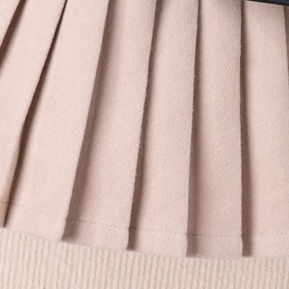 Toddler Kid Lapel Solid Color Pleated Dress - image 10