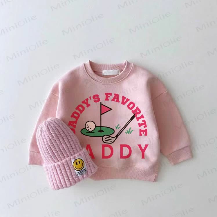 DADDY'S FAVORITE CADDY Baby Toddler Pink Sweatshirt - Pink - 2-3T - image 1
