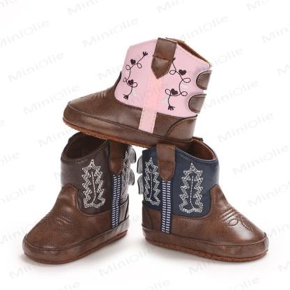 Baby Leaves Embroidered Boots - image 1