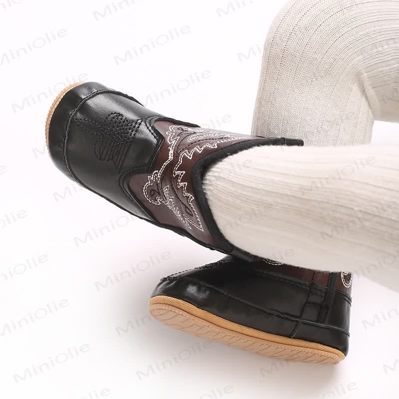 Baby Leaves Embroidered Soft Boots - image 11