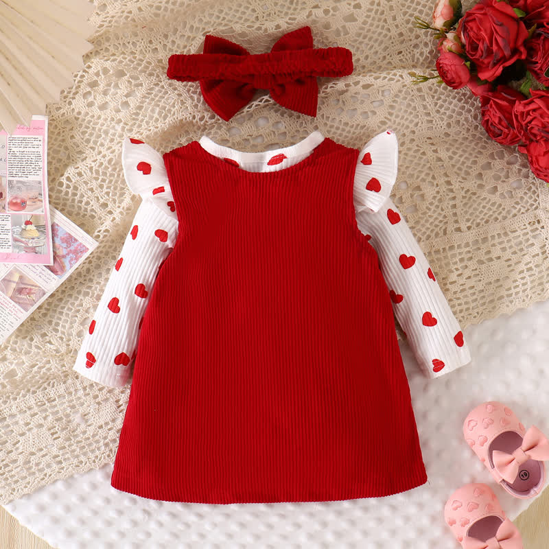LOVE Baby Girl Bodysuit & Sleeveless Sheep Dress - image 3