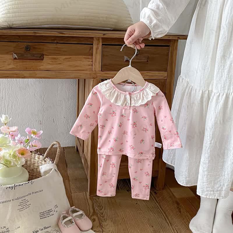 Baby Girl Flower 2-piece Lace Set - image 2