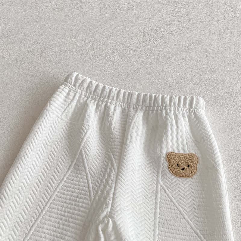 Baby Boy Bear 2-piece White Set - image 10