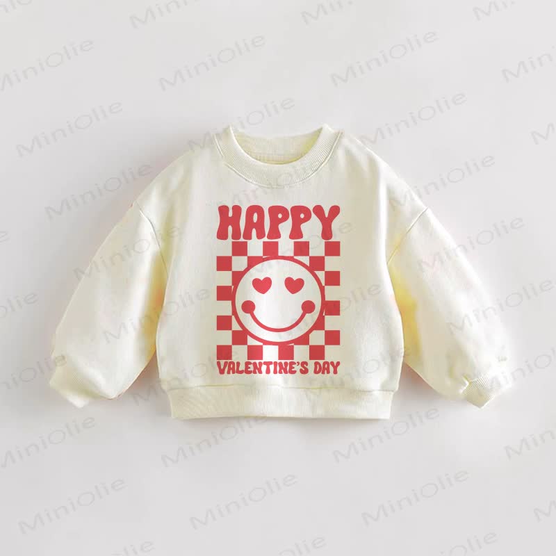 HAPPY VALENTINE'S DAY Baby Cream Sweatshirt - Cream - 3-5T - image 1