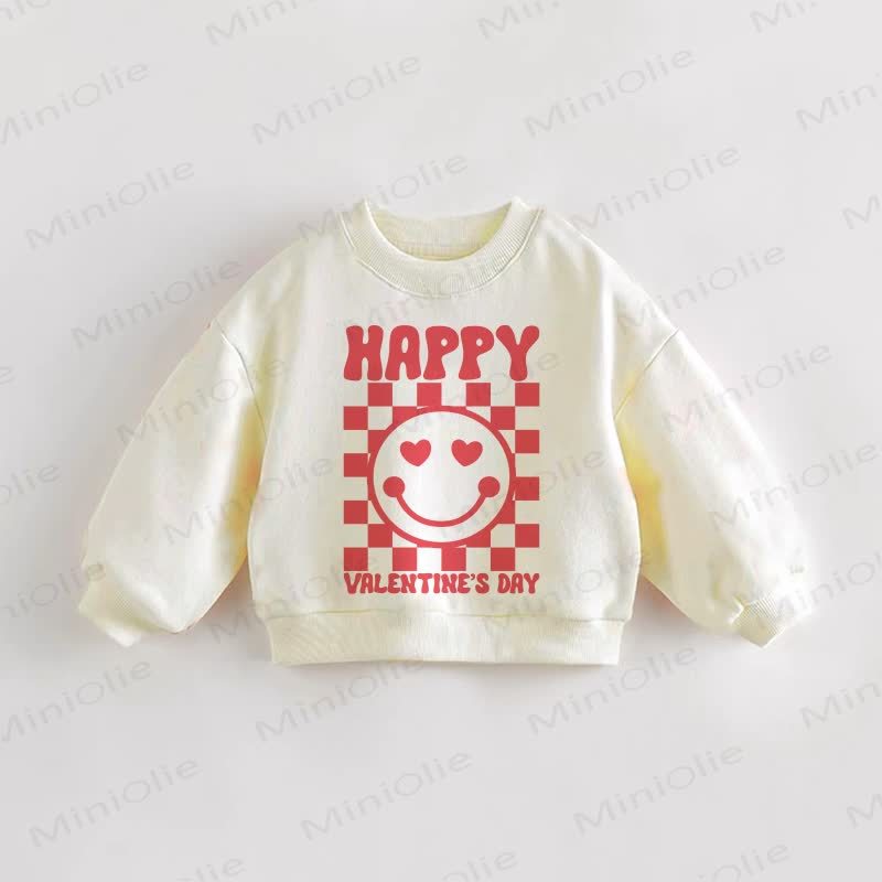 HAPPY VALENTINE'S DAY Baby Cream Sweatshirt - Cream - 3-5T - image 1